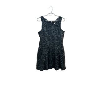 Free People Chenille Zebra Animal print dress sz 6